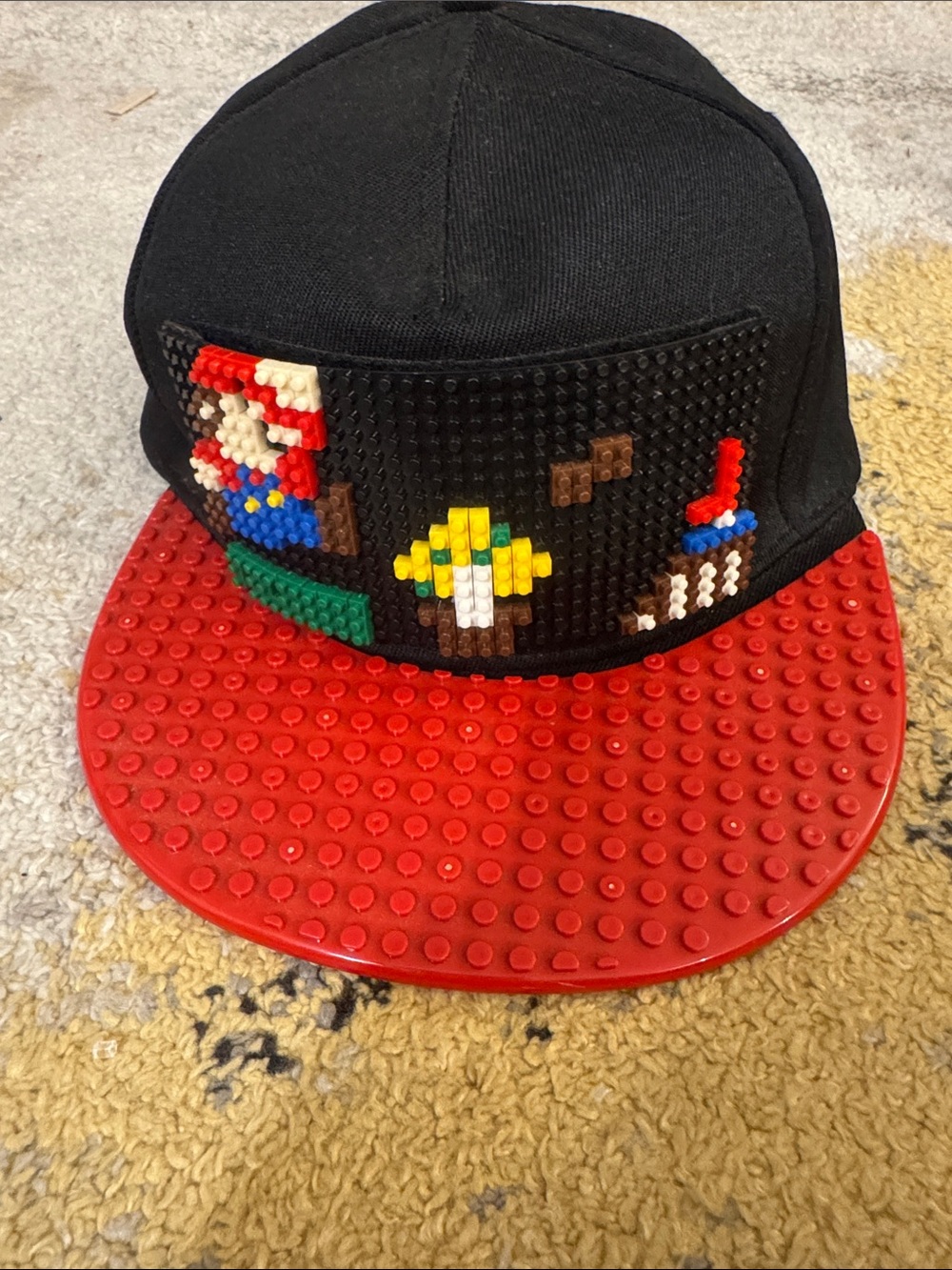 Custom Nintendo Super Mario Pixel Snap-Brick Cap Hat